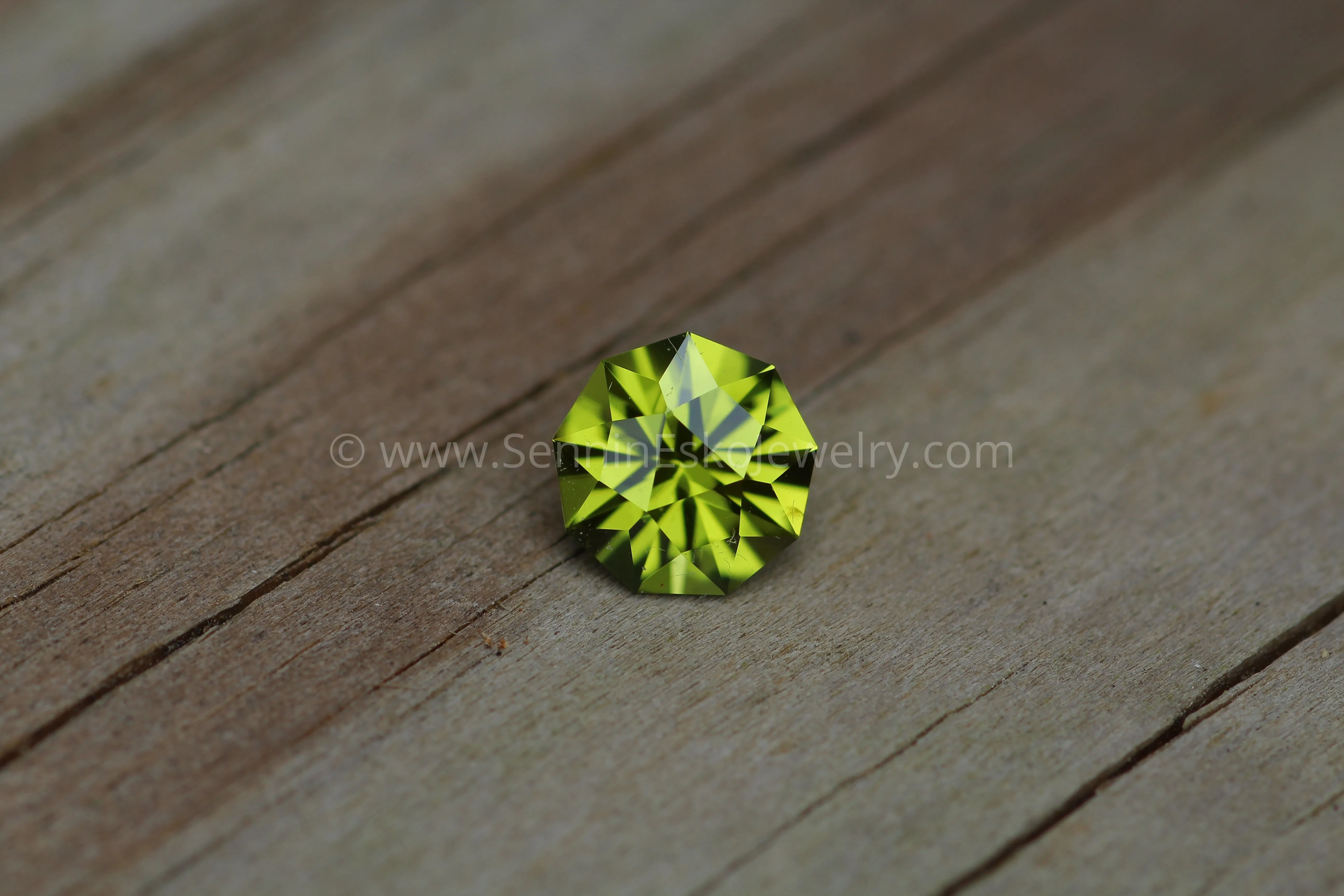 1.4 Carat Peridot Nanogon, 7.1mm in diameter - Precision Cut