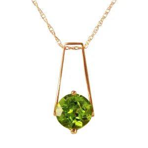 1.45 Carat 14K Solid Rose Gold Lullaby Peridot Necklace