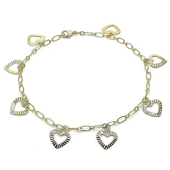 14k Gold Fill Heart Anklet