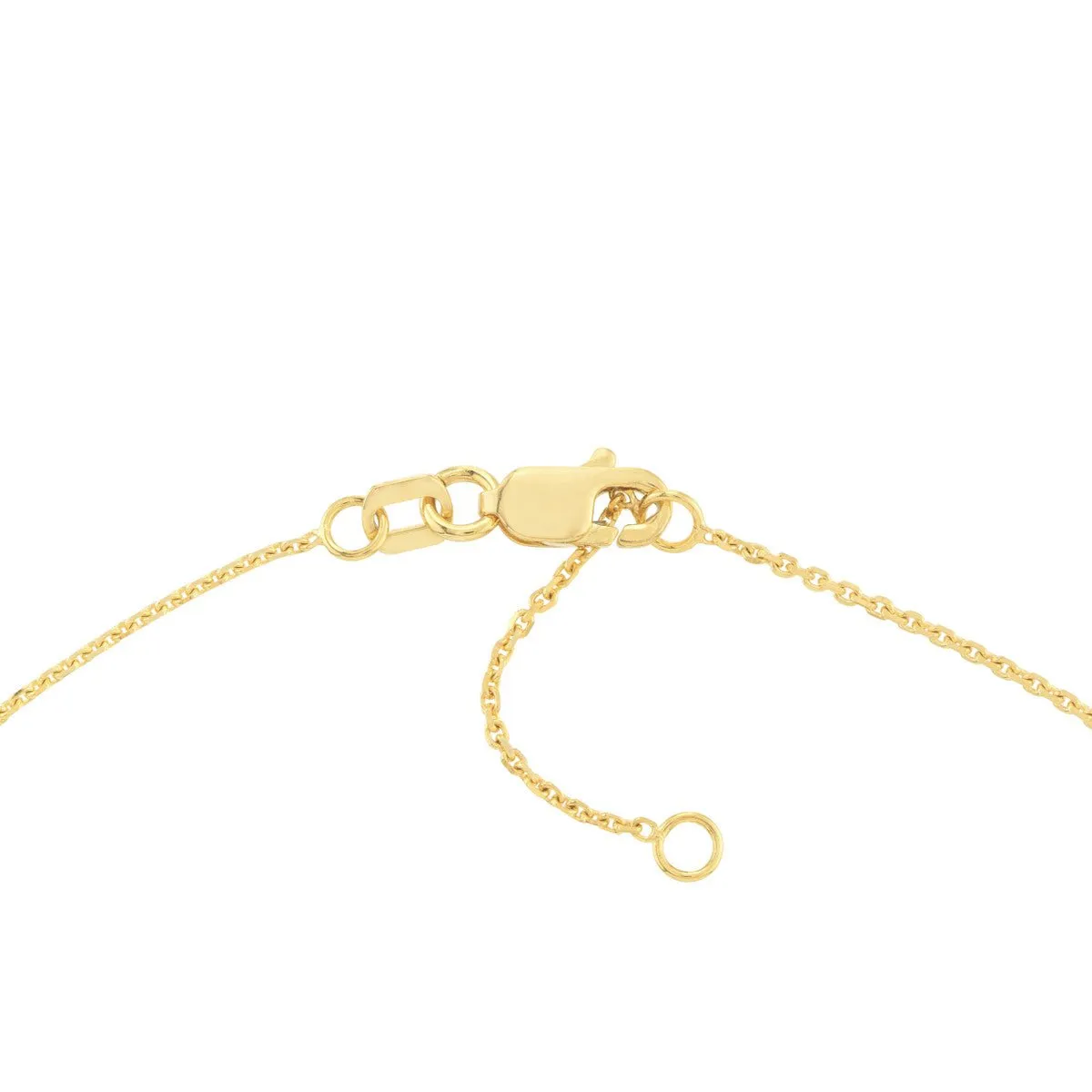 14K Yellow Gold Elephant Trio Adjustable Anklet