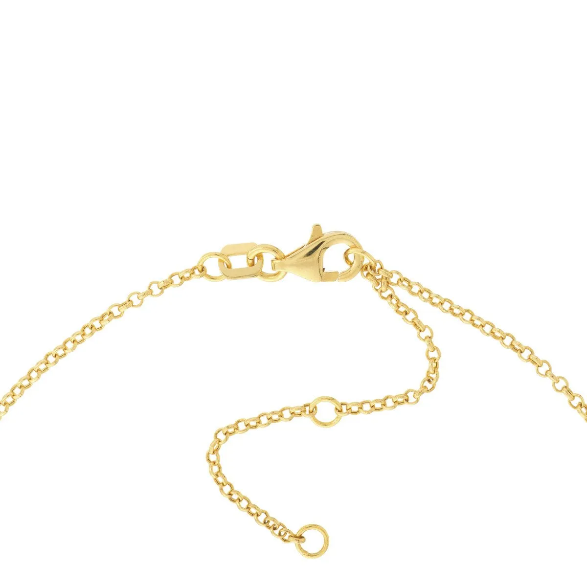 14K Yellow Gold Simple Heart Anklet