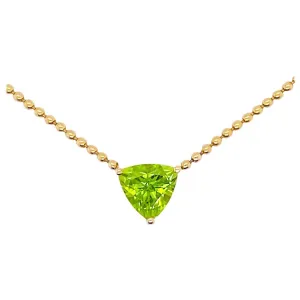 1.50ct Trillion Peridot Necklace - The August Collection