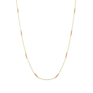 16" Coral Bar Chain Necklace