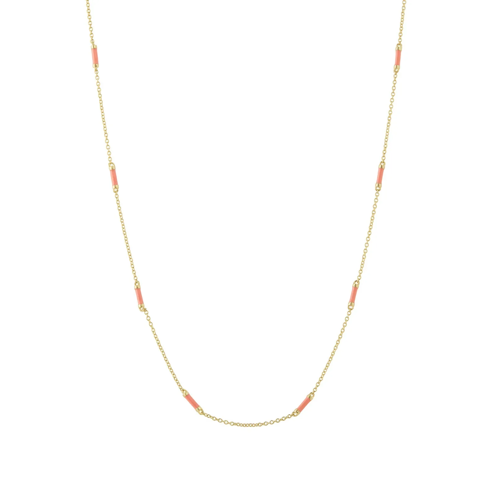 16" Coral Bar Chain Necklace