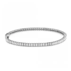 18ct White gold Princess cut Diamond bracelet