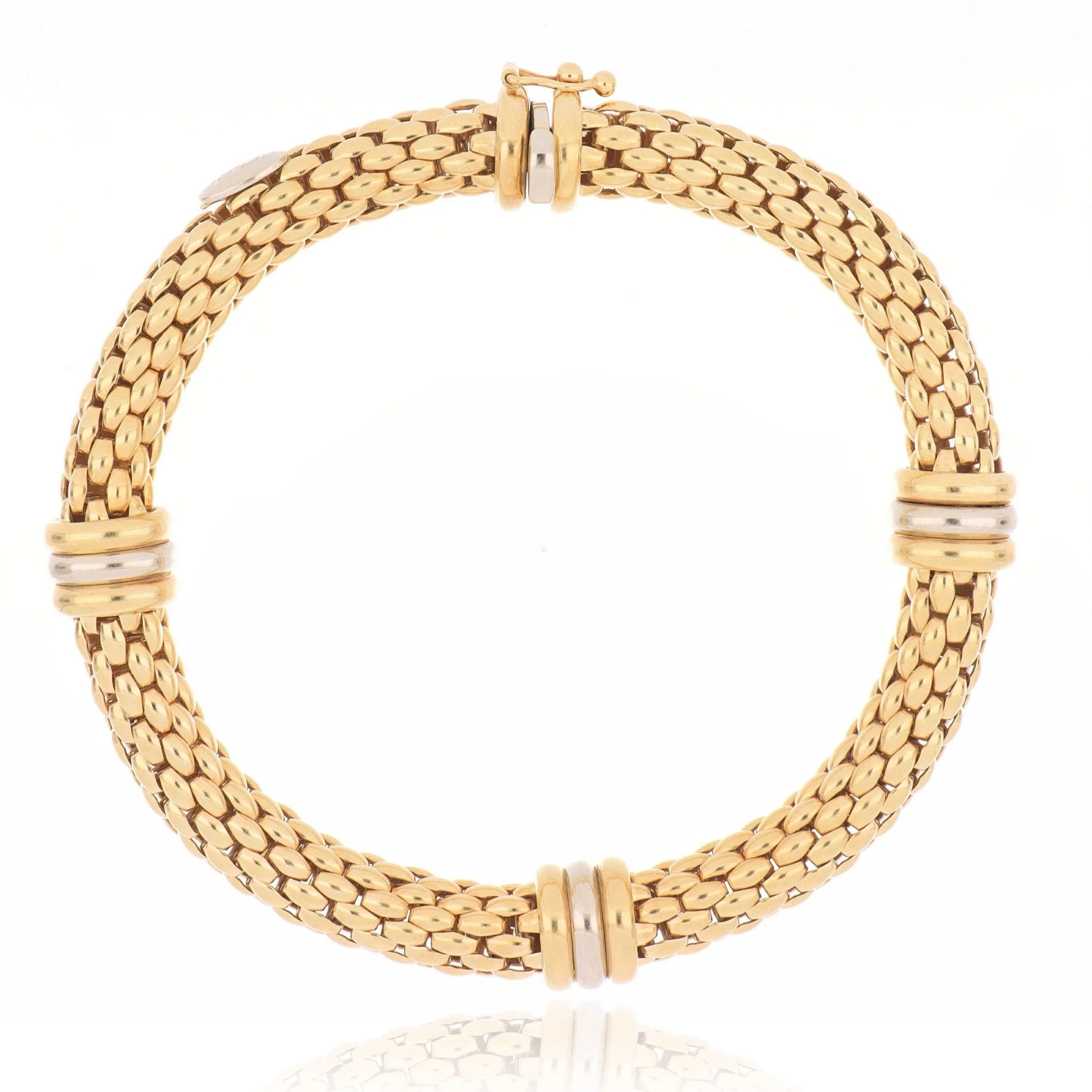 18k Two-tone Flexible Bracelet