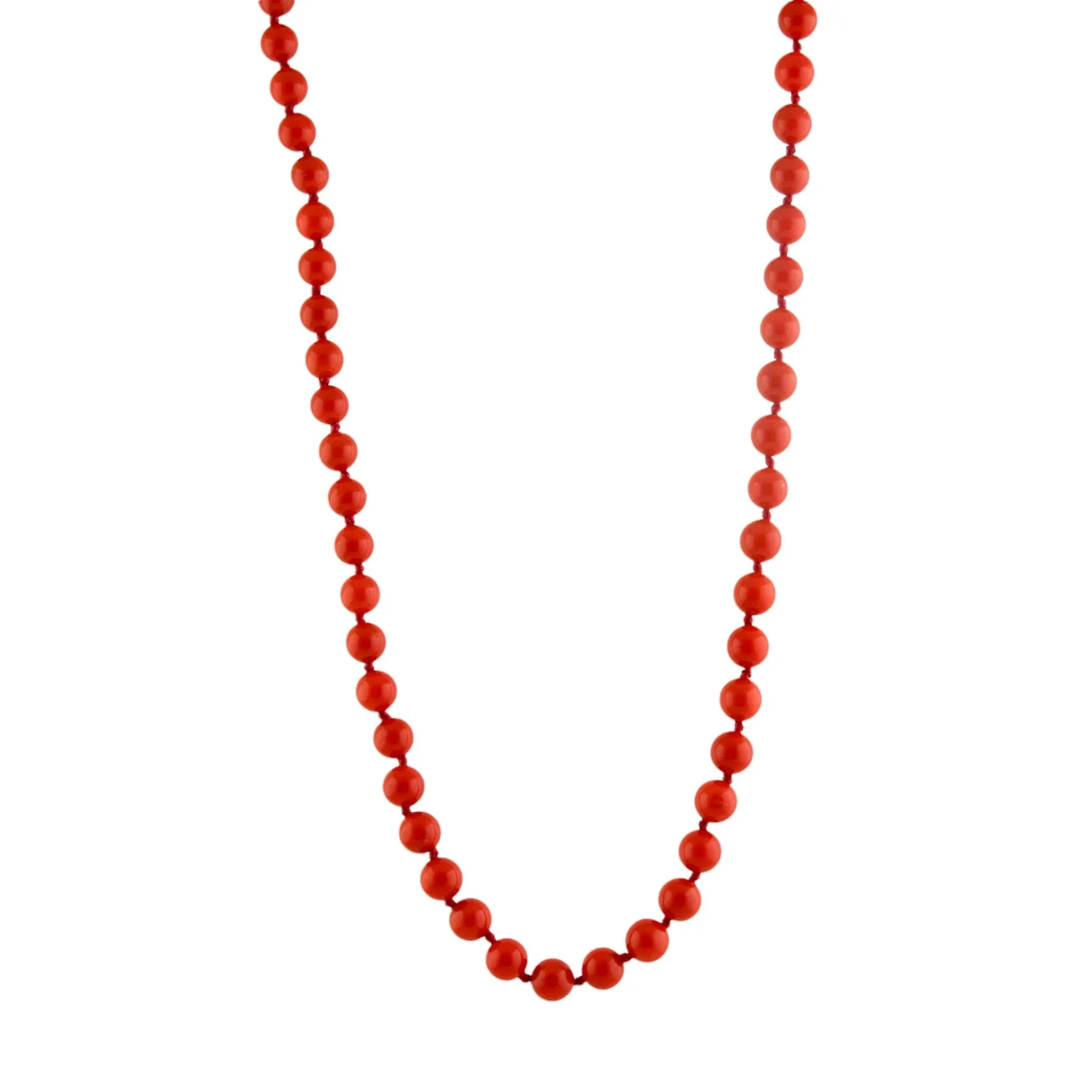 18" Red Angel Beaded Necklace x 10k Clasp