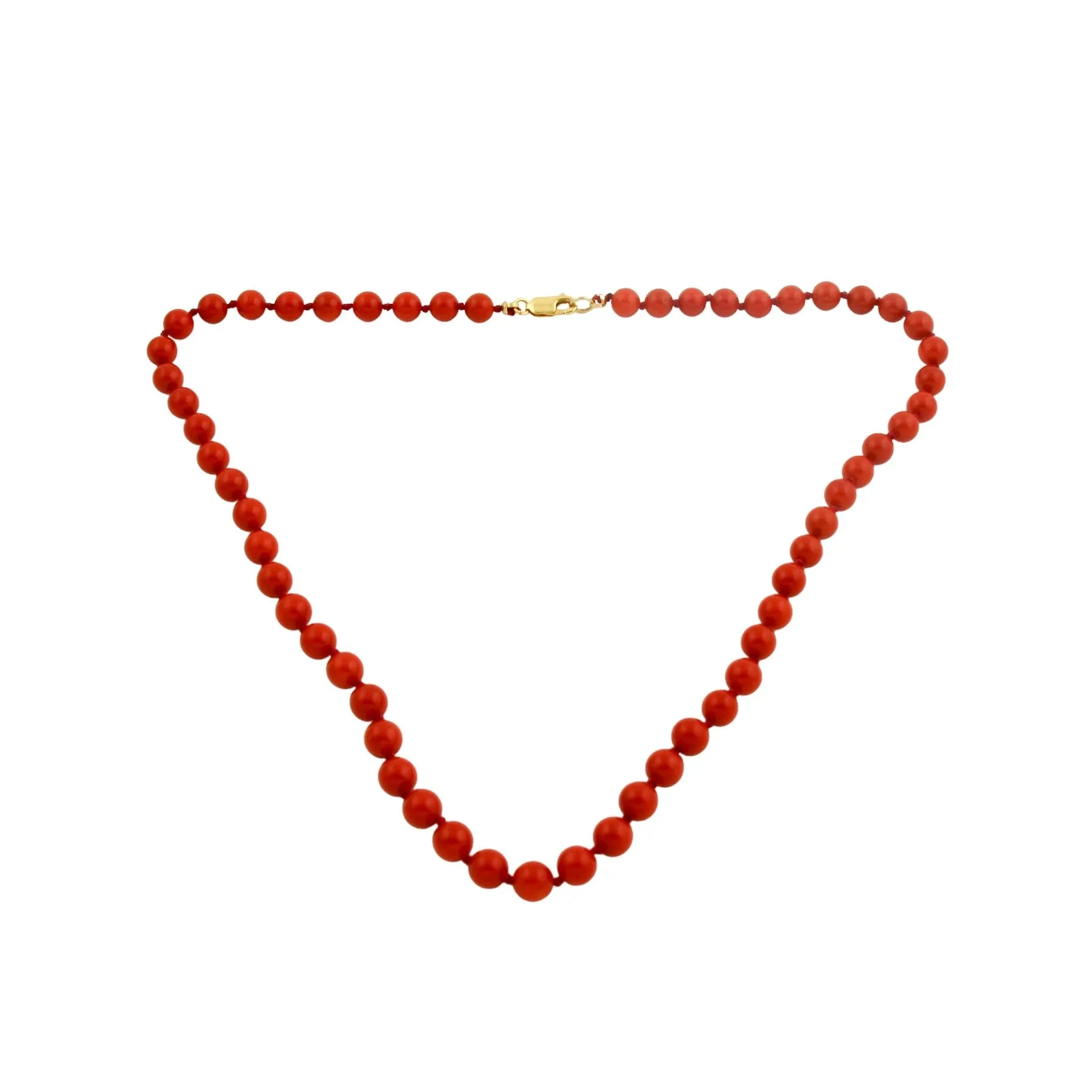 18" Red Angel Beaded Necklace x 10k Clasp