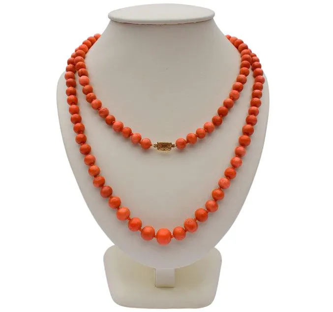 1930s Italian Gori & Zucchi (UNOAERRE) Coral Necklace