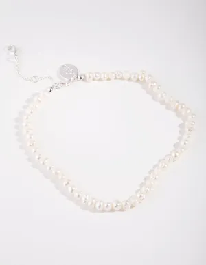 2 Row Round Pearl Anklet