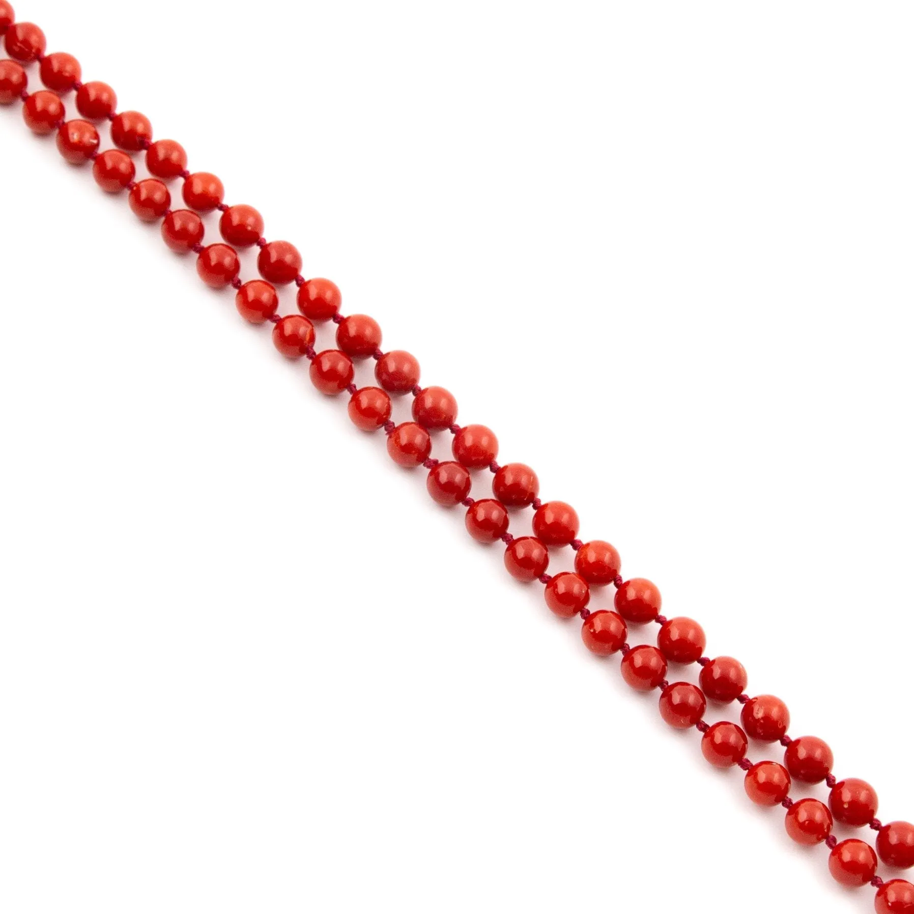 22" Red Angel Beaded Necklace x 10k Clasp