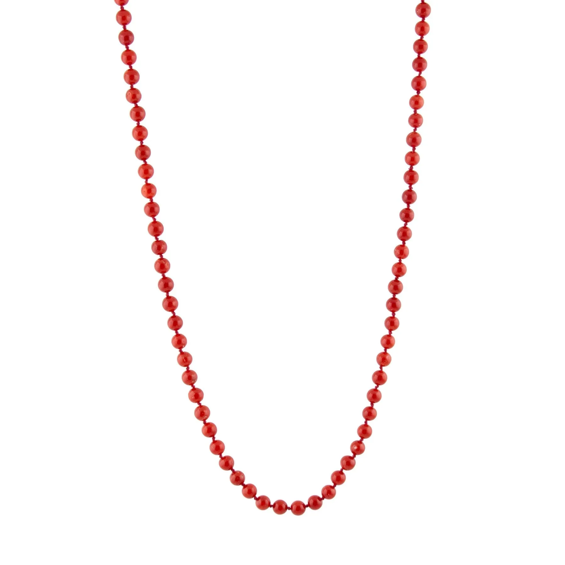 22" Red Angel Beaded Necklace x 10k Clasp