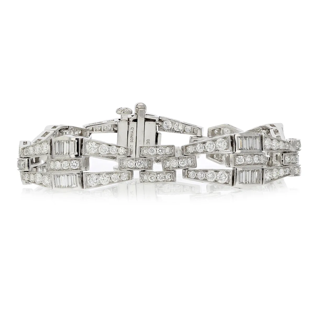 6.10 Carat Diamond Art Deco Style Bracelet