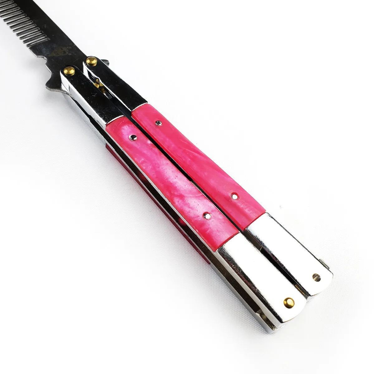 8 1/2" Butterfly Comb Pink Handle