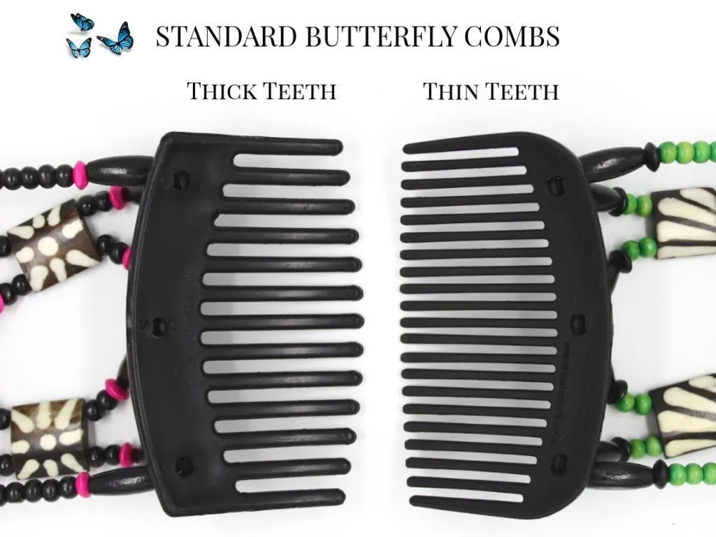 African Butterfly Hair Comb - Beada Tube Blonde 43