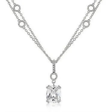 Amaris Solitaire Radiant CZ Pendant Necklace | 7ct