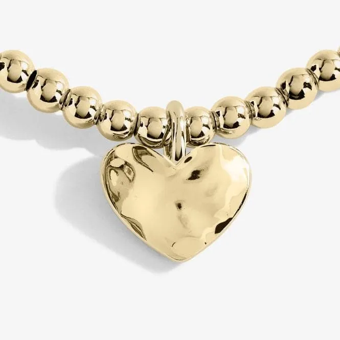 Anklet Gold Hammered Heart 5619