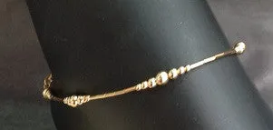 Anklet - Tube & Ball (14K Gold Fill)