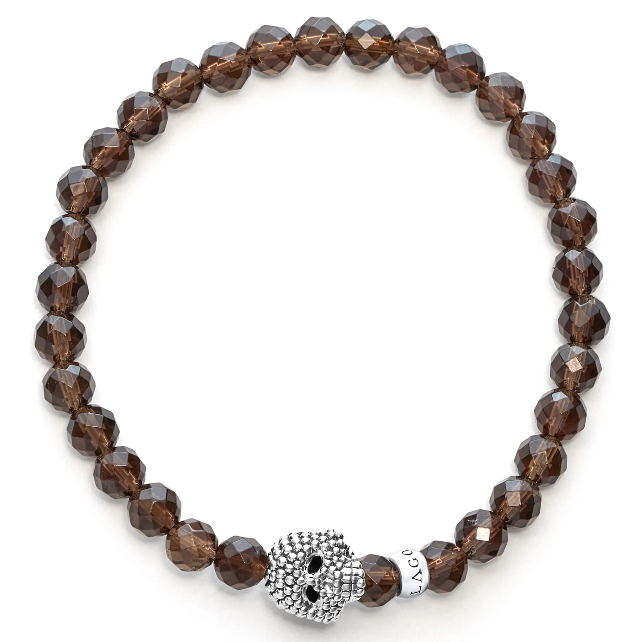 Anthem Smokey Quartz Skull Bracelet