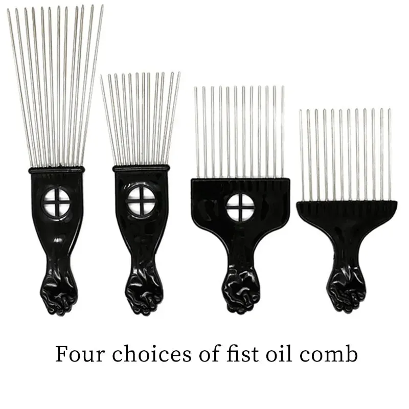 Anti Static Metal Afro Pick Comb