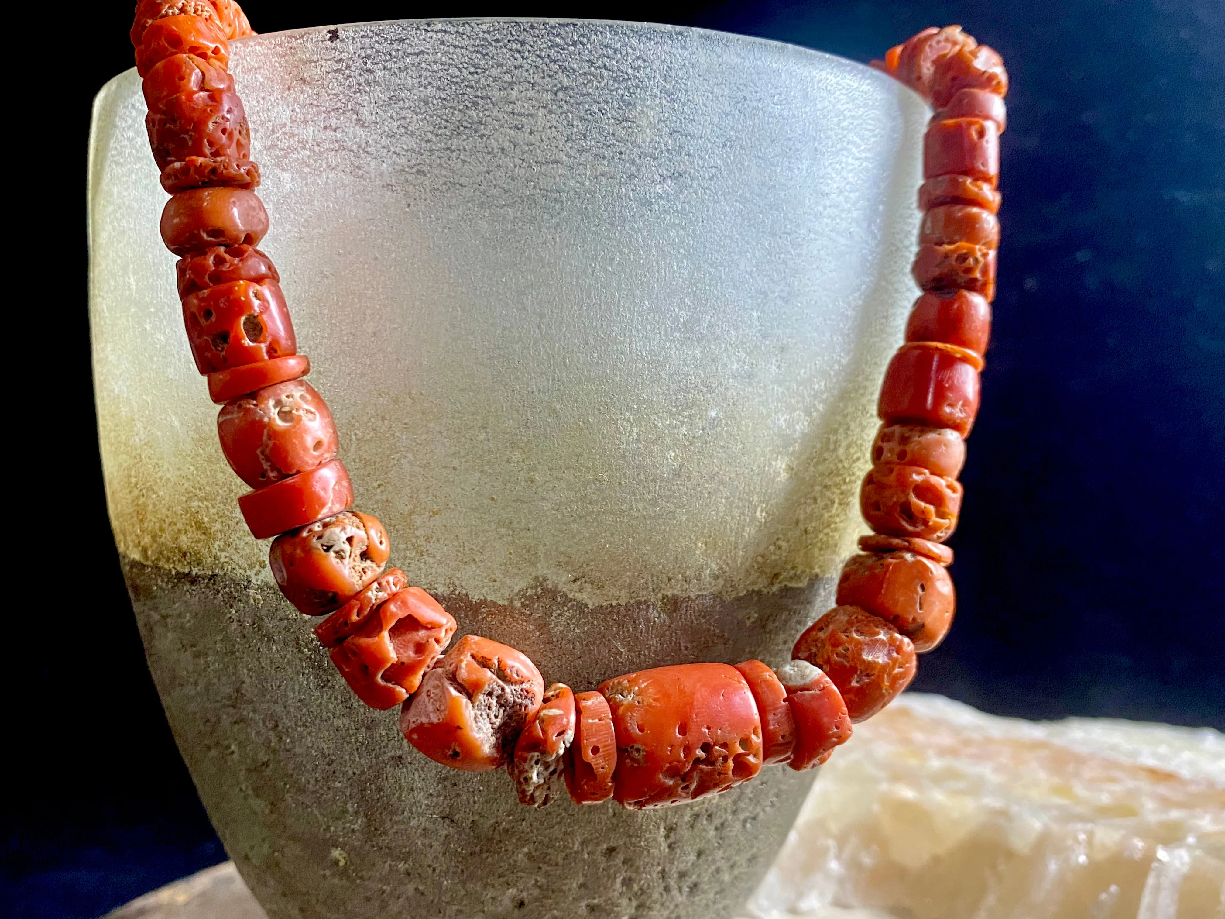 Antique Red Coral Necklace