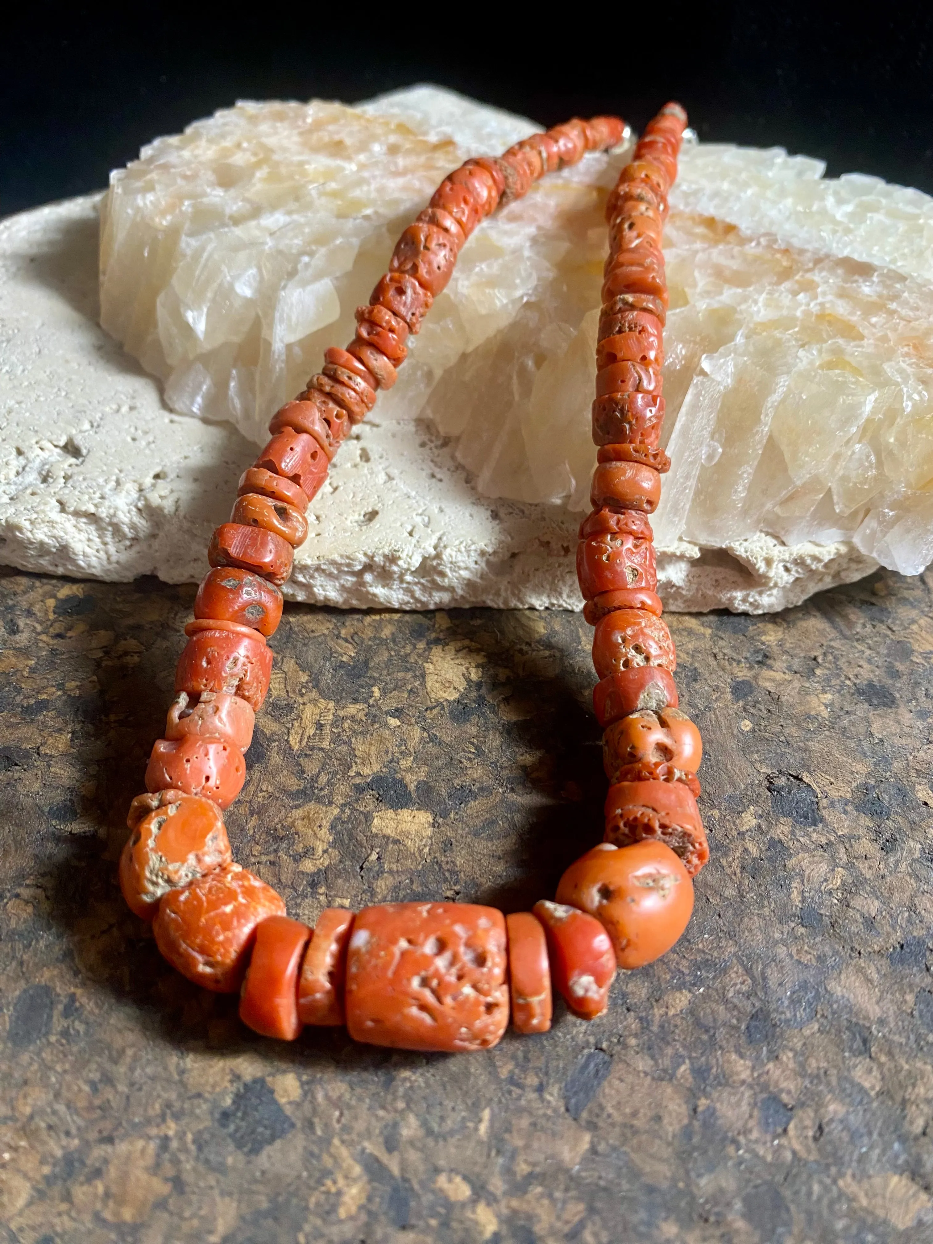 Antique Red Coral Necklace