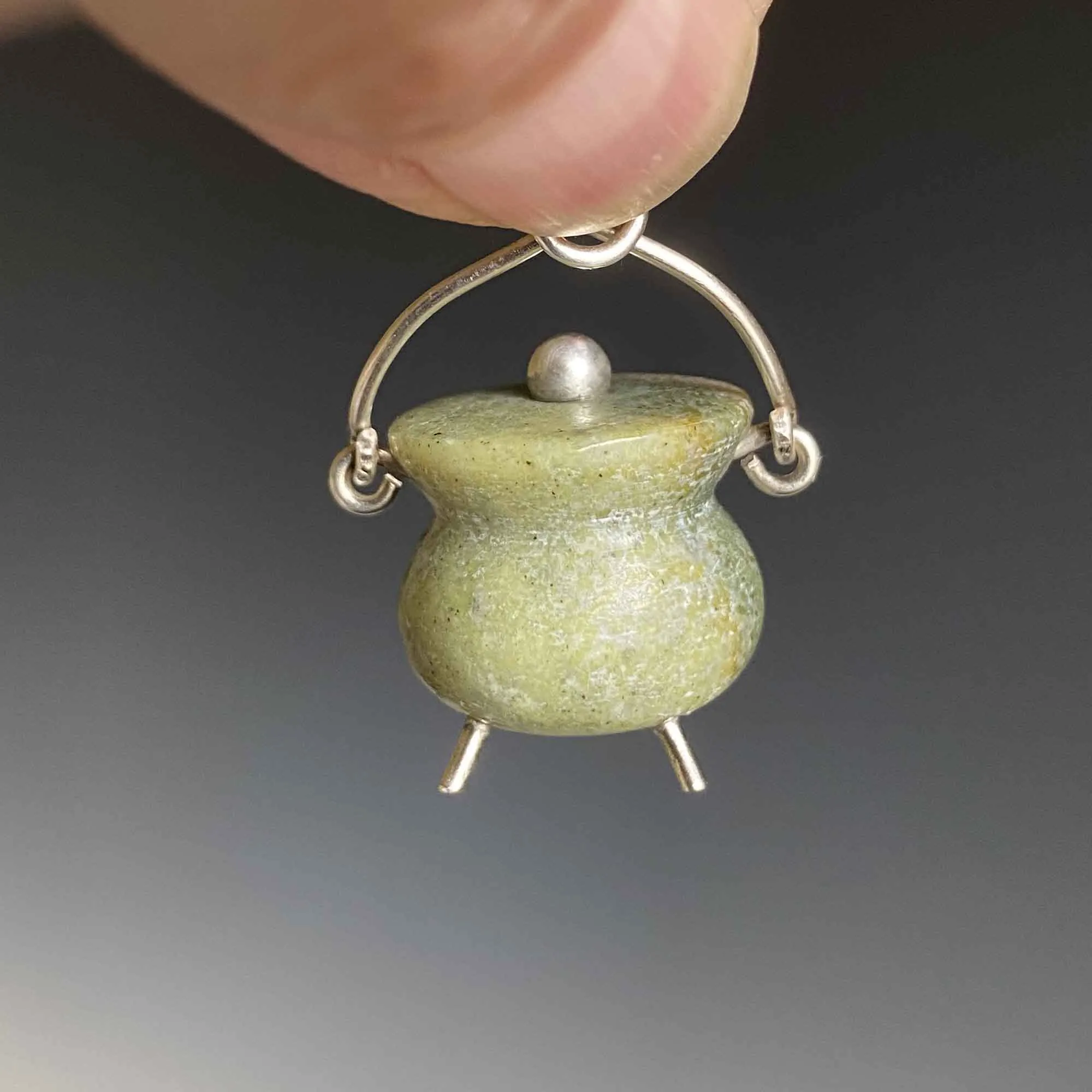 Antique Scottish Connemara Kettle Pot Pendant