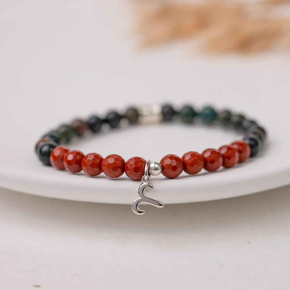 Aries Birthstone Gemstone Bracelet