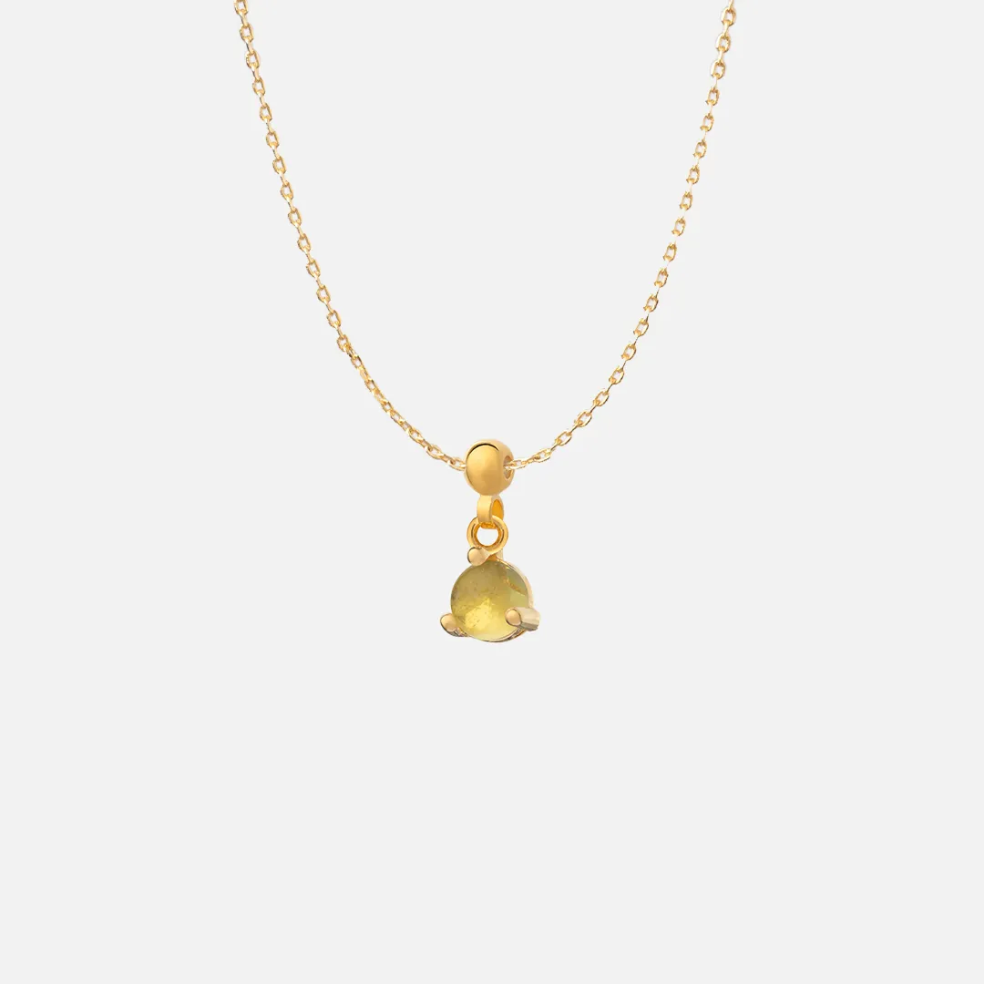 August Peridot Birthstone Necklace