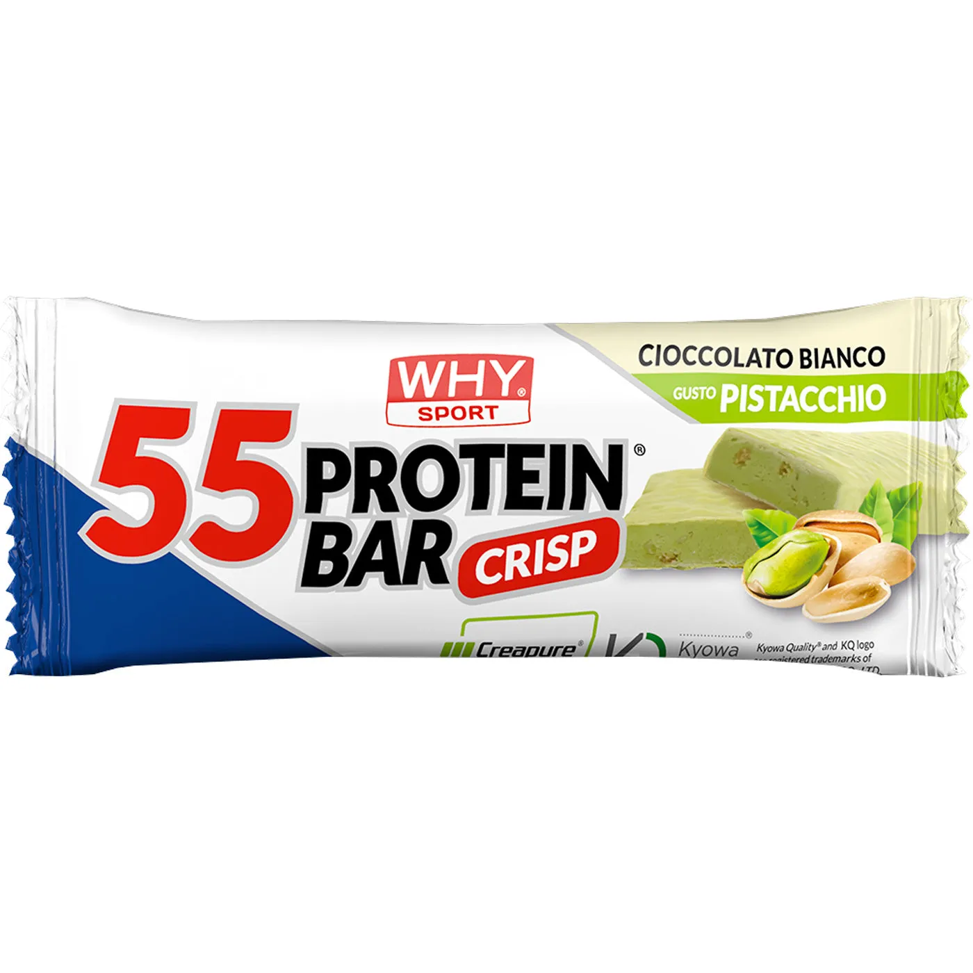 Barretta WhySport 55 PROTEIN - Cioccolato bianco pistacchio