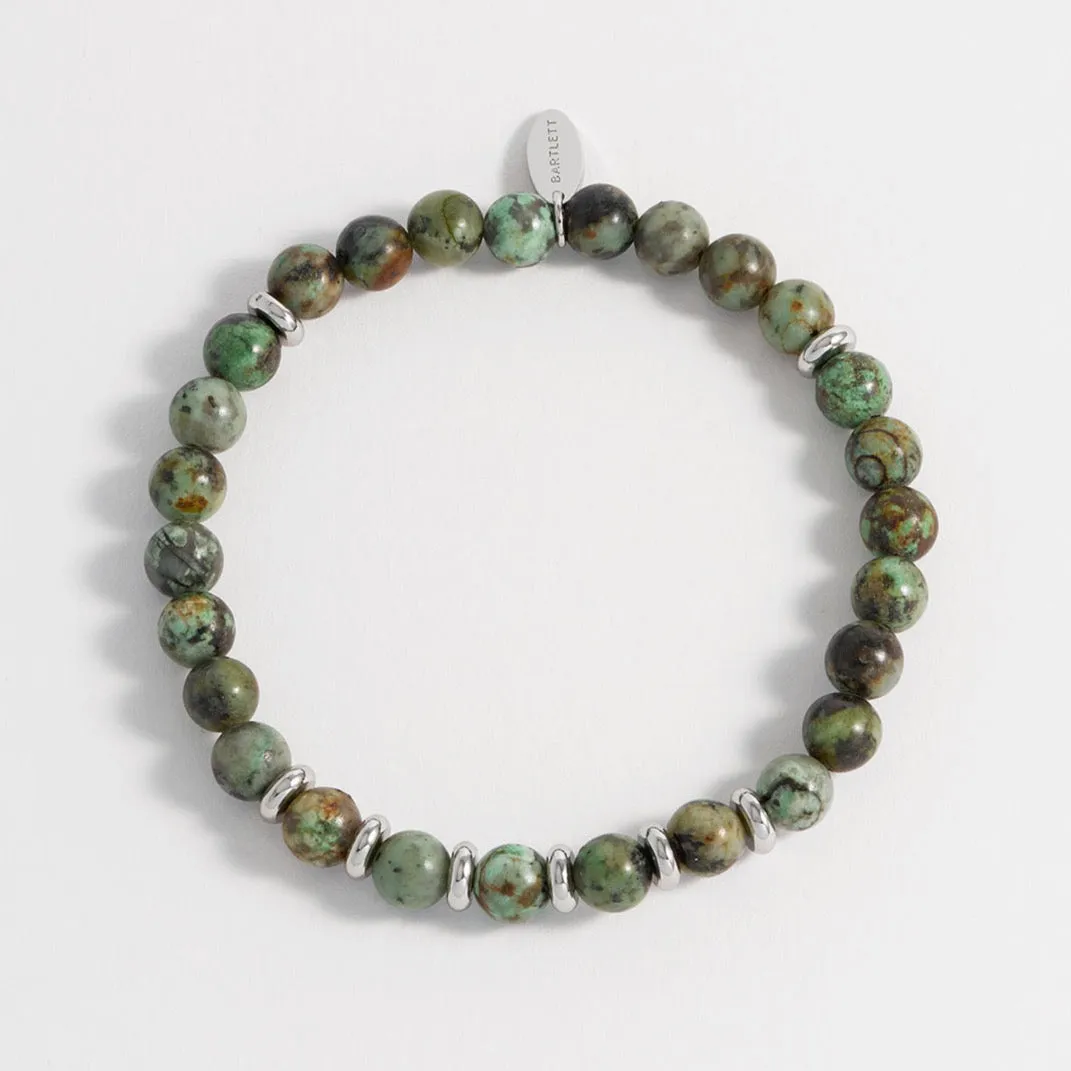 Bartlett  Light Green Moss Beaded Bracelet