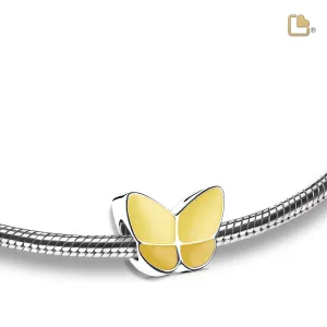 BD2093   Wings of Hope Ashes Bead Pearl Yellow & Pol Silver