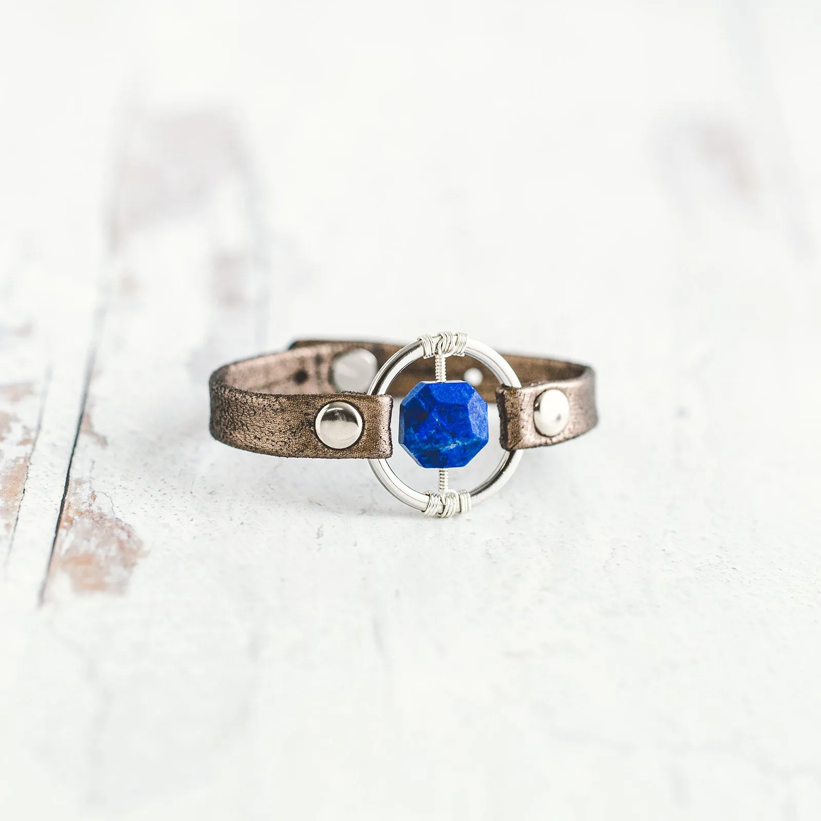 Be the Light Bracelet - Silver - Lapis Lazuli