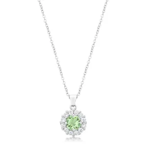 Belle Peridot Green Round Halo Pendant | 3.2ct