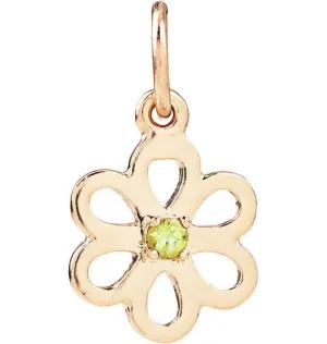 Birthstone Flower Charm With Peridot