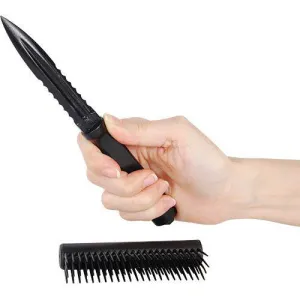 Black Color Plastic Comb with Hidden Knife