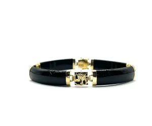 Black Onyx Link Bar Bracelet