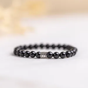 Black Tourmaline Gemstone Bracelet 6mm