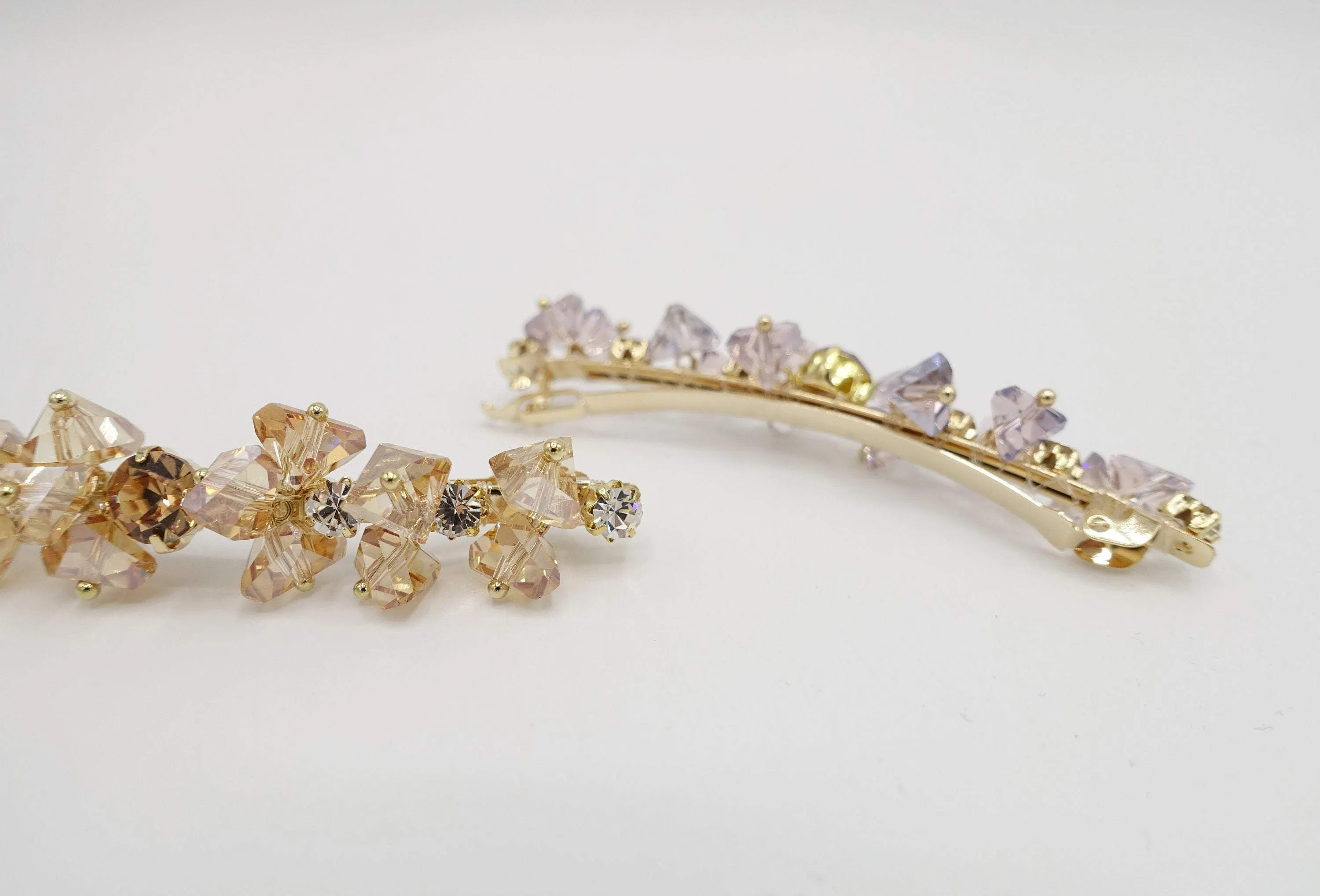 bling crystal beaded hair barrette