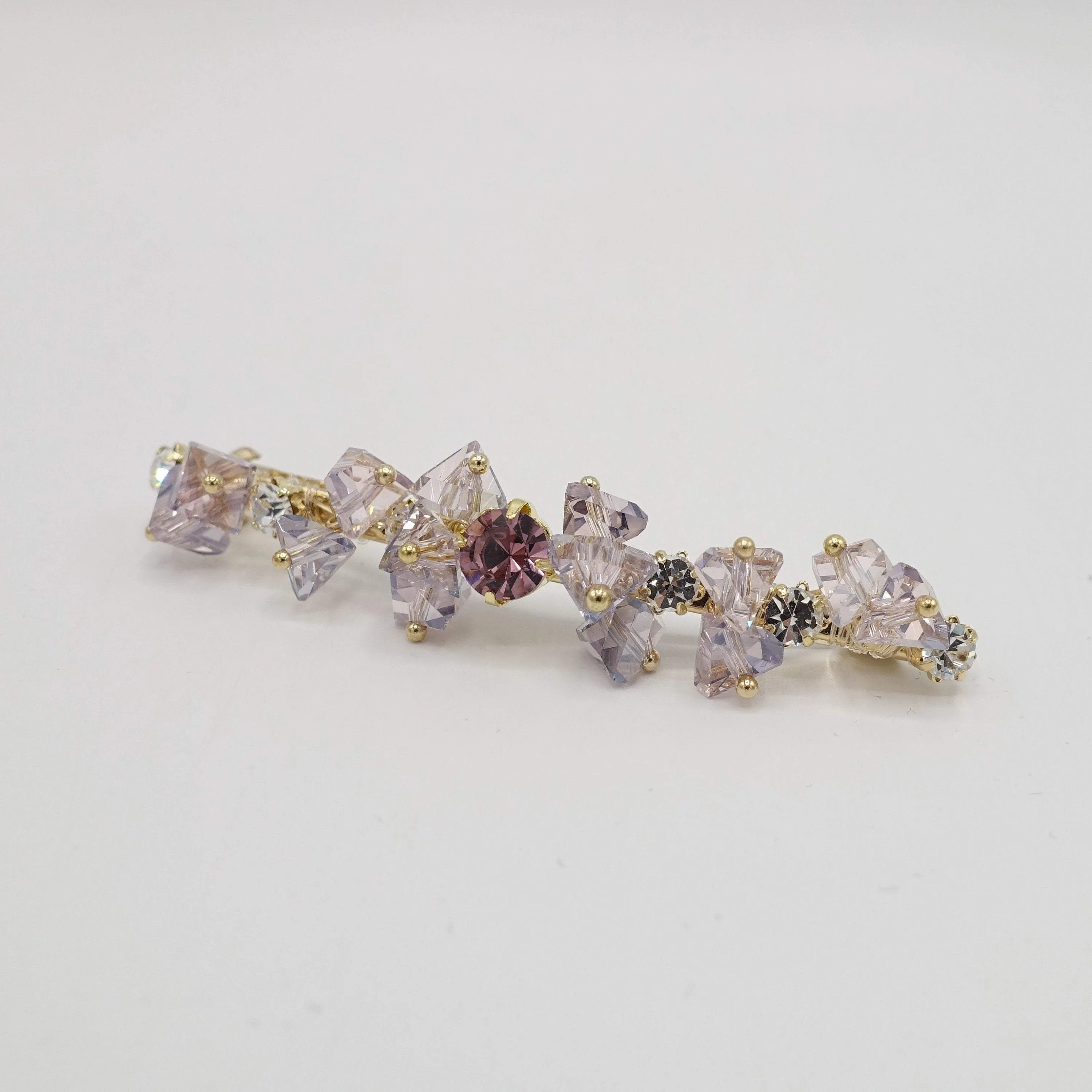 bling crystal beaded hair barrette