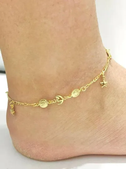 Body Jewelry for Foot Anklet Bracelet for Womens Ladies Girls 10" Everyday Anklet Bracelet Summer in Gold Minimalist Bracelet Pulsera de Pie