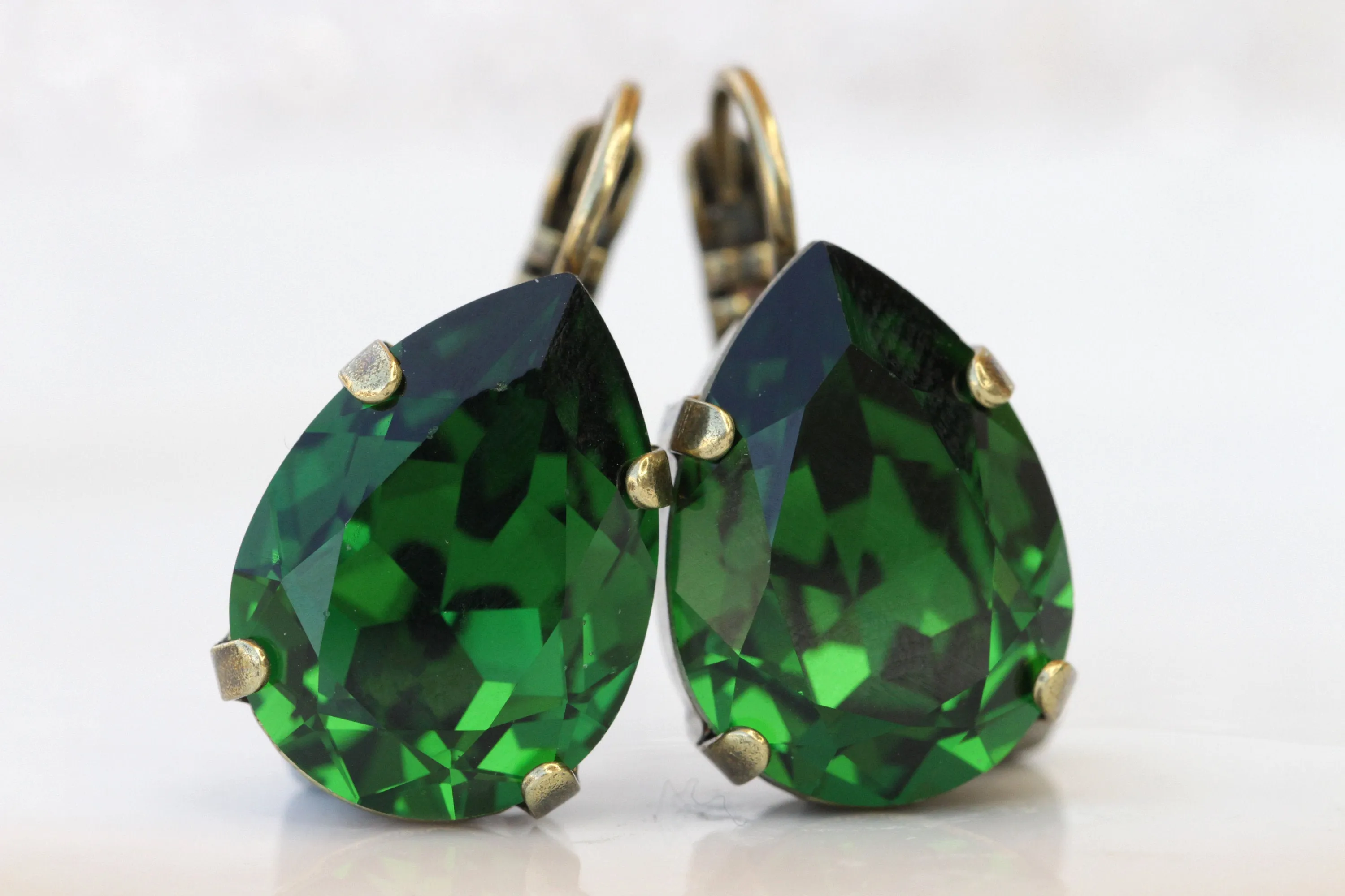 Bridal OLIVE GREEN earrings