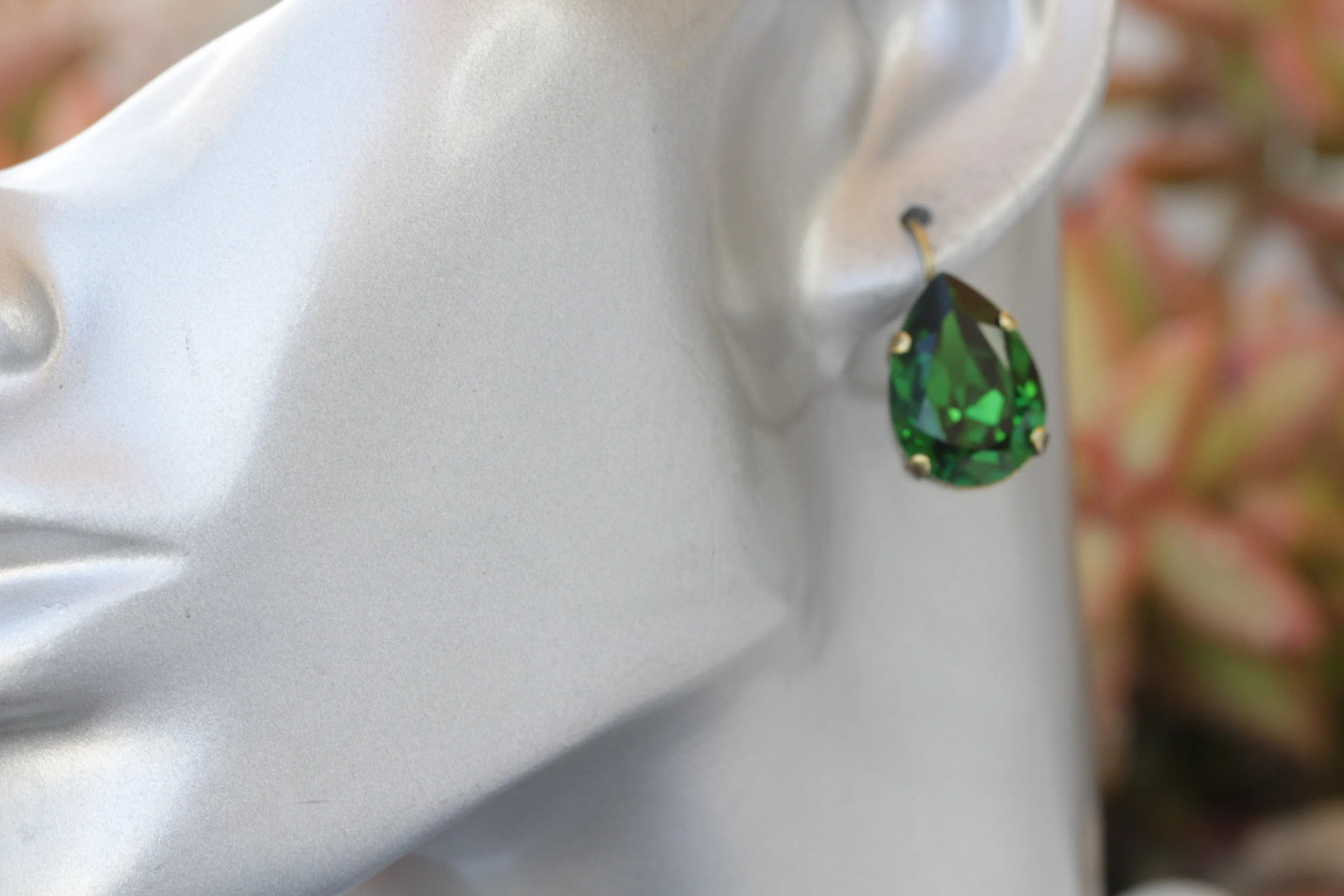 Bridal OLIVE GREEN earrings