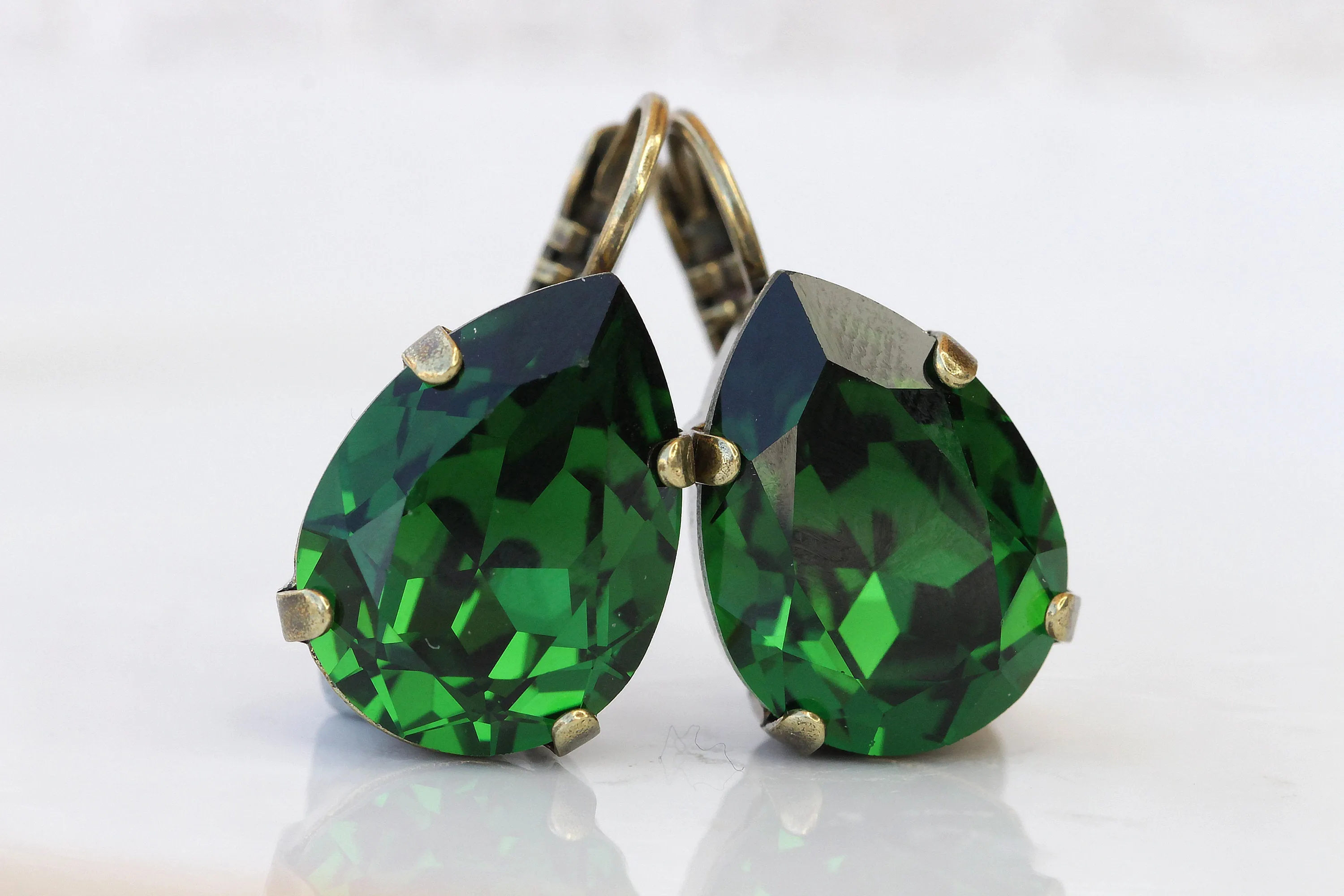 Bridal OLIVE GREEN earrings