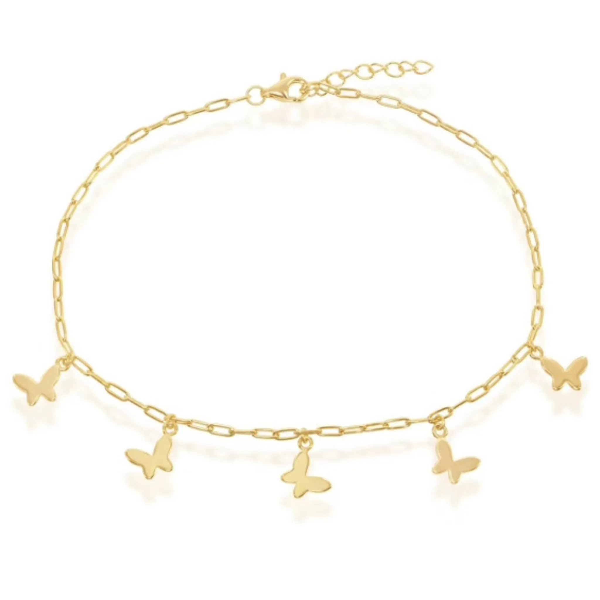 Butterfly Charm Delicate Link Anklet