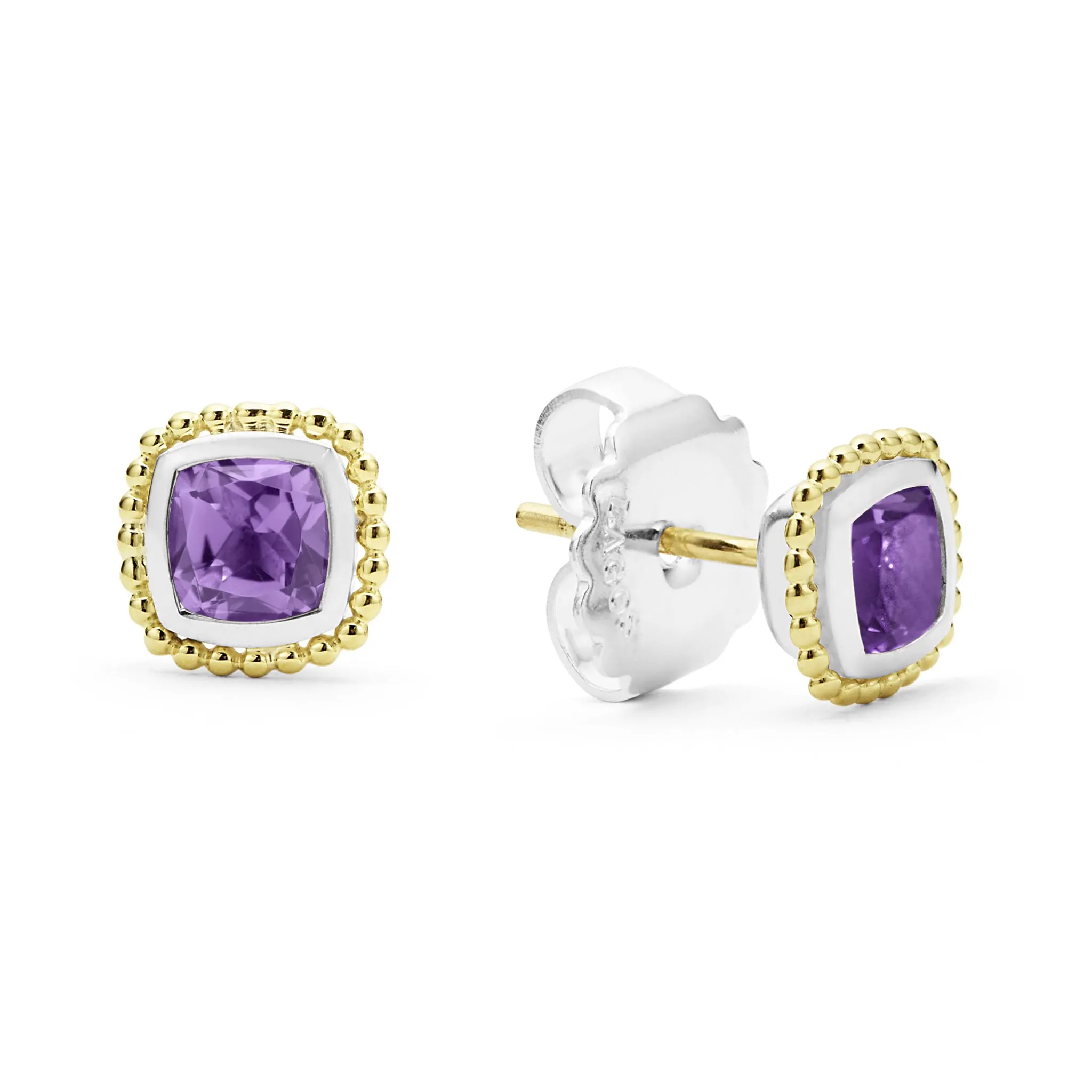 Caviar Color Amethyst Caviar Stud Earrings