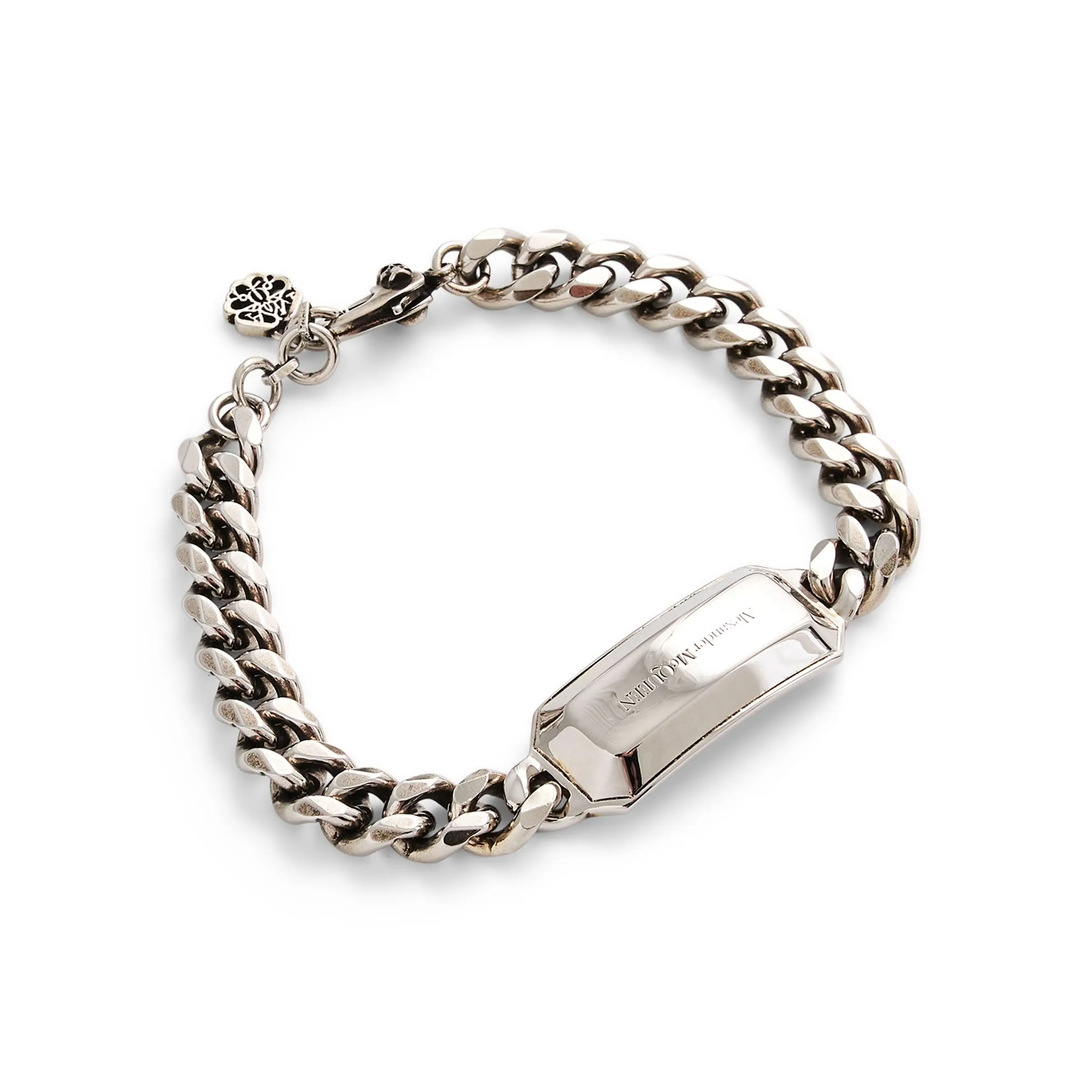 Chain Medallion Bracelet in Silver