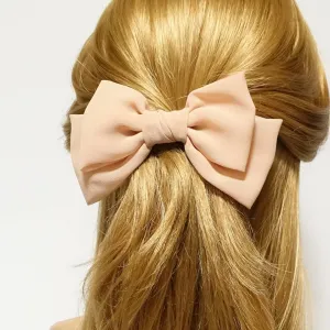 chiffon Bow french hair barrette Solid Color Layer hair bow Women Hair Clip