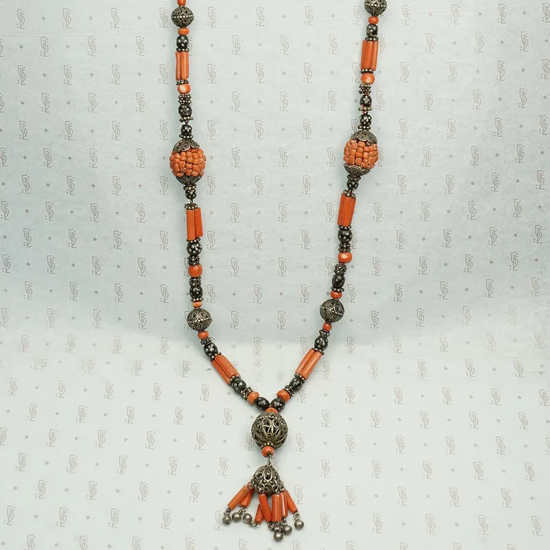 Chinese 19th Century Tasseled Bead Necklace