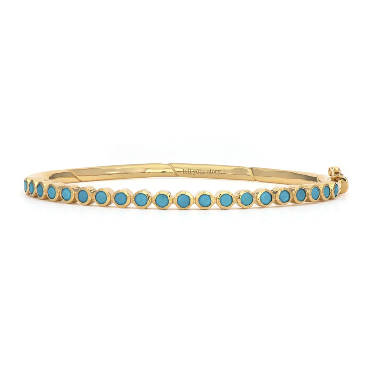 Classic Bezel Set Turquoise Bangle